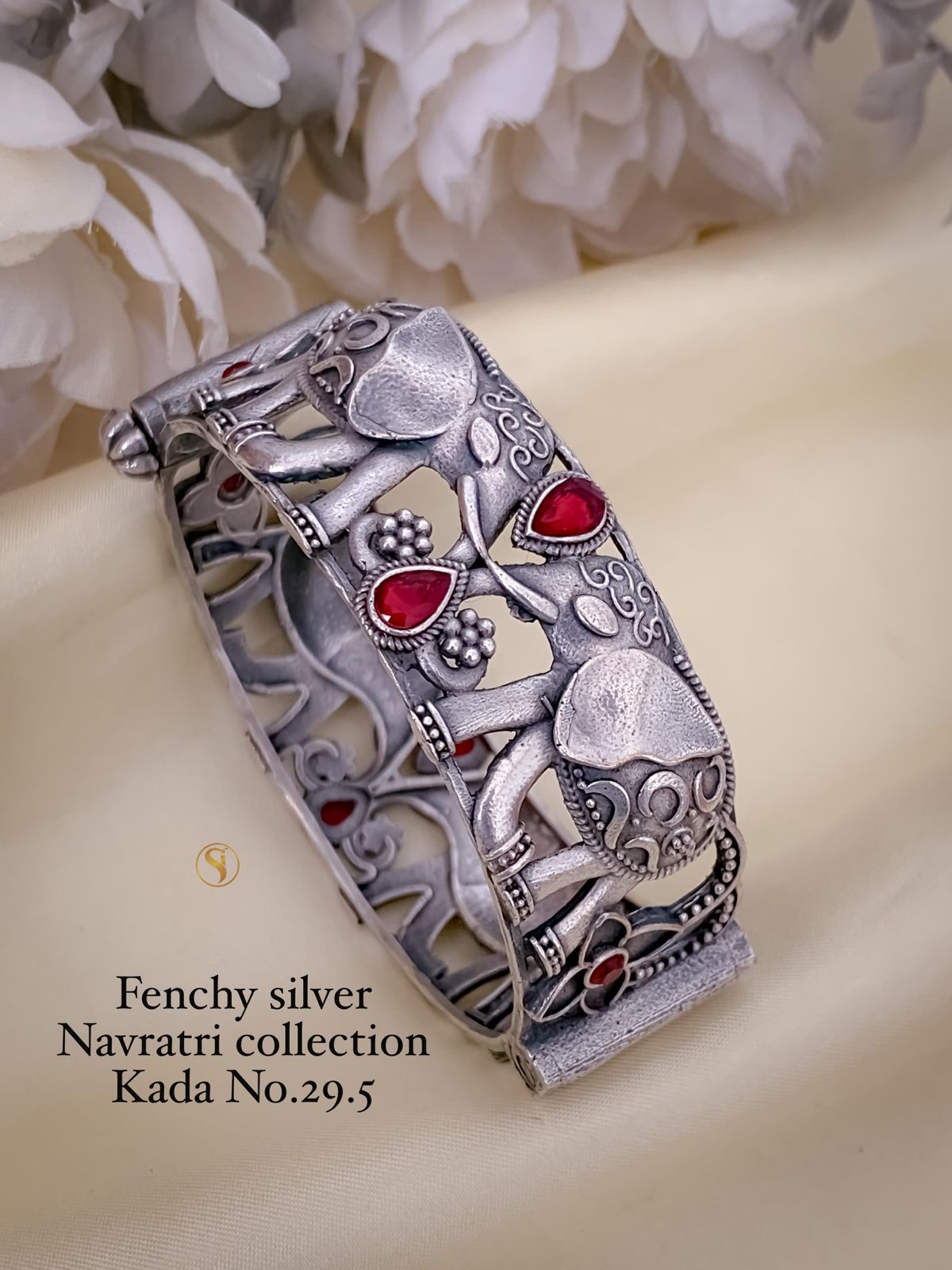 3 Fancy Silver Navratri Kada Wholesale Price In Surat
